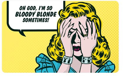 Retro Frühstücksbrettchen I'M SO BLOODY BLOND SOMETIMES!