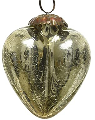 Unbekannt Herz Hänger Herzhänger Glasherz Glashänger Gold Baumschmuck Christbaumkugeln Geschenkhänger