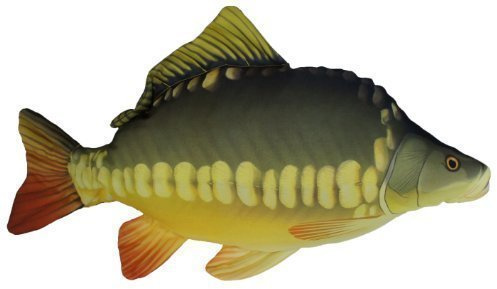 Gaby Neuheit Fisch Kissen 6 Arten Karpfen, Forelle, Regenbogenforelle, Hecht, Atlantischer Lachs Fischen Geschenk - Karpfen 61cm, Hecht 80cm, Atlantischer Lachs 90cm - Polyester