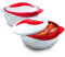 Pinnacle Lot de 2 bols à salade/soupe à isolation thermique avec couvercle - Excellent bol pour les vacances, les dîners et les fêtes - Rouge
