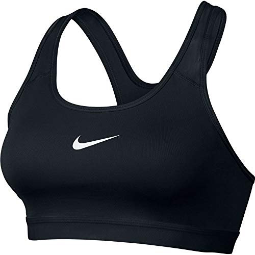 Nike Damen Classic PAD Sports Bra, Black/White, 2XL