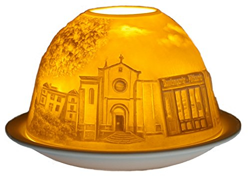 Him Dome Light Windlicht Provence, Keramik, Weiß, 11 x 11 x 9 cm