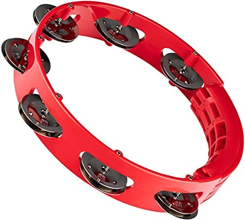 Meinl Percussion Headliner Tour Tambourine - 1-reihiges Tamburin - Durchmesser 8 Zoll - ABS Kunststoff / Stahl, Rot / Silber (HTT8R)