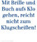 Brillenputztuch Mit Brille und Buch ...