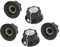 sourcing map 5 Stk. schwarz silberfarbene 16 mm obere Drehknöpfe für 6 mm Dia. Wellenpotentiometer