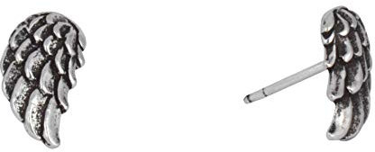 Silverly Kleine Ohrstecker mit Engelsflügeln aus 925er Silber für Damen | Strukturierte Federohrstecker aus Sterlingsilber | Detaillierter Boho-Schmuck mit Vogelflügeln