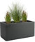 Pflanzwerk® Pflanzkübel TUB Anthrazit 45x100x45cm XXL – Rechteckig – Großer Fiberglas Blumenkübel für außen und innen - Frostbeständig - UV-Schutz – Markenqualität
