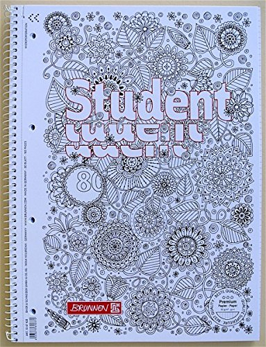 BRUNNEN 10-67428 Collegeblock PREMIUM SpiralblockA4 kariert 10 Stück