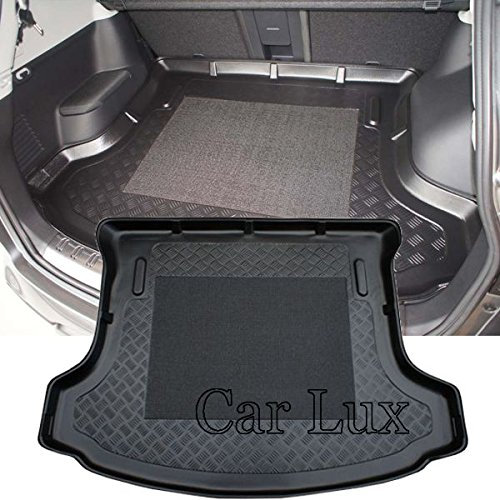 Car Lux AR01207 - Alfombra Cubeta Protector cubre maletero a medida para Qashqai+2 desde 2008- con antideslizante
