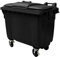 Yellowshield 1100 Litre Wheelie Bin - Grey, Largest 4 Wheeled Bin Available, 4 x 200mm Swivel Castors With 2 Central Locking Brakes, Commercial & Industrial Bin
