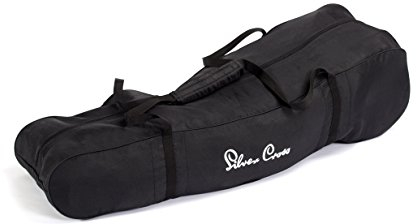 Silver Cross - Universelle Kinderwagentasche – Kinderwagen-Organizer-Tasche | Reisetasche – Kinderwagen-Zubehör – wasserabweisend – Schwarz