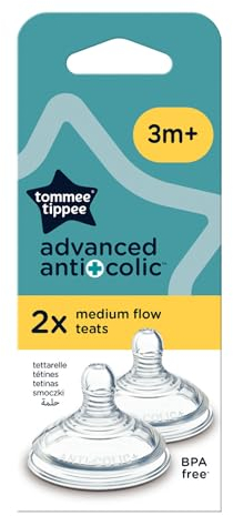 Tommee Tippee Tettarelle Anti-colica Avanzato, Flusso Medio, 2 Pezzi