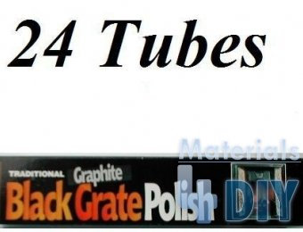 24 Trade Tubes Stovax Black Grate Woodburner Graphite Fire Polish, Black lead Zebo Zebrite