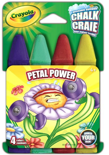Crayola Washable Sidewalk Chalk 4/Pkg-Petal Power