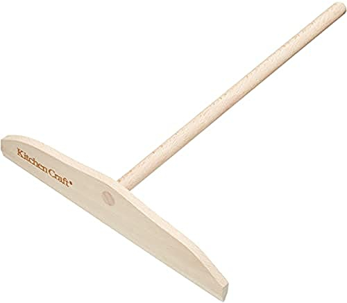 KitchenCraft Étaleur à crêpes, étaleur de crêpes en bois de hêtre durable pour des crêpes rapides et faciles, des pancakes et plus encore, couleur beige, 17 cm, 1 pièce