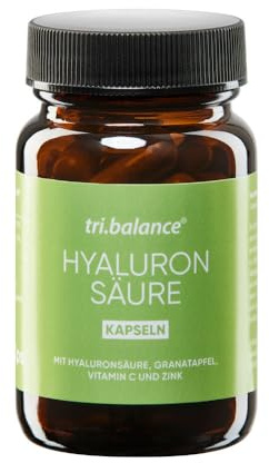 tri.balance Hyaluronsäure Kapseln 1 x 60 Stück - Für eine normale Kollagenbildung - Stärkung des Bindegewebes und mehr Elastizität der Haut