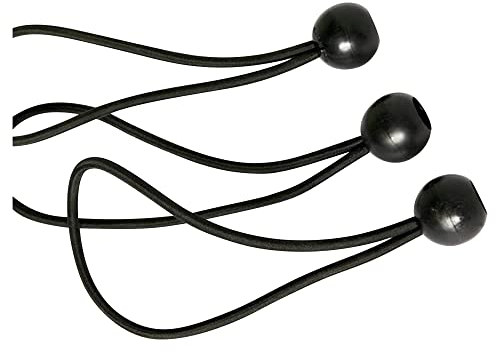 Noor Planenspanner PROFI 20 cm, 12 Stück I Spann-Gummi mit Kugel für die Befestigung von Abdeckplane, Fahrrad, Auto, Garten und vielem mehr I Gummispanner besonders langlebig & UV-stabil I Schwarz
