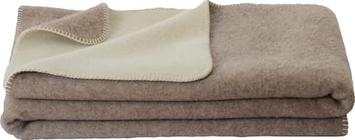 STEINBECK Wohndecke Ökolana Schurwolle beige/wollweiß Größe 100x150 cm