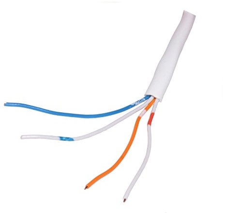 100m BT Telephone Cable CW1308 2 Pair 4 Wire White Internal Phone Cable