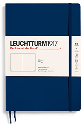 LEUCHTTURM1917 349299 Notizbuch Composition (B5), Softcover, 123 Nummerierte Seiten, Blanko, Marine