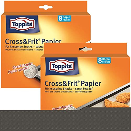 Toppits® Cross & Frit Papier Back-Spezialpapier Snackpapier 8 Bögen (2er Pack)