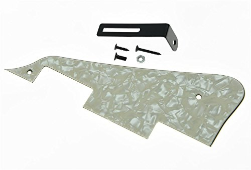 KAISH Aged Pearl LP Gitarren-Pickguard mit schwarzer Halterung für Epiphone Les Paul