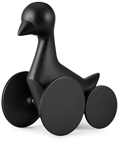 Norman Copenhagen Ducky Deko Figur, Holz, schwarz, H:23xL:19xD:11cm