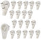 Bulk Hardware - Gancio medio in plastica per pareti compatte, 20 pezzi