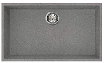 Reginox Extra Large Single Bowl Regi-Granite Grey Undermount Kitchen Sink