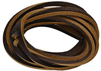Lacci in cuoio testa di moro giallo per scarpe, stivali, boots 120 cm