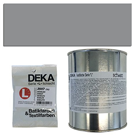 CREATIV DISCOUNT NEU Textilfarbe/Batikfarben/Stoff-Färbefarben, Serie L, 500g, Dunkelgrau