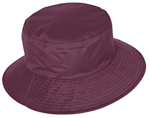 LightHouse Women's Waterproof Bucket Rain Hat - Wide Brim Lined Outdoor Headwear - Plum - L