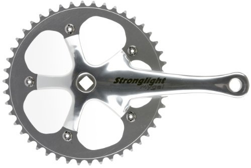 STRONGLIGHT Guarnitura mygal scatto fisso perno quadro 46D alluminio 170mm silver (Guarniture City Fixed) / Chainring mygal fixed square pin 46T aluminium 170mm silver (City Fixed Cranksets)