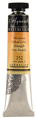 SENNELIER L'Aquarelle French Watercolor, 21ml Tube, S1 Yellow Ochre