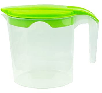 Quality Green Plastic 1 Litre Multi Purpose Jug with Lid