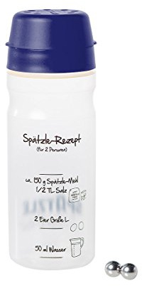 Das Original - Spätzle-Shaker für 2 Portionen (675ml dunkelblau) Selbstgemachte Spätzle mit unserem Spätzlemaker - Spätzleshaker Alternative zur Spätzlereibe, Spätzlepresse, Spätzlesieb, Spätzlehobel