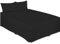 ARLINENS Luxury Plain Dyed Poly Cotton Platform Base Valance Sheet in Following Colours and Sizes (DOUBLE, BLACK)