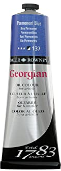 Daler Rowney Georgian Ölfarbe, tolle Farben, 225 ml, Permanentblau
