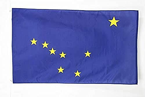 AZ FLAG - Flagge Alaska - 150x90 cm - Bundesstaat Alaska Fahne 100% Polyester mit Messing-Ösen - 110g