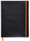 RHODIA 117552C - Black Soft Notebook - 19x25 cm - Dot Dot - 160 pages - Ivory Clairefontaine Paper 90 g/m - Bookmark, Elastic Closure - Faux Leather Cover - Rhodiarama Collection