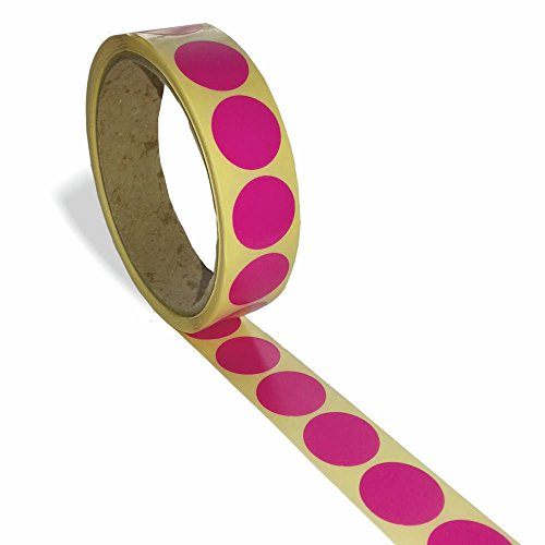 Markierungspunkte, pink, 500 Stück auf Rolle, 20 mm Durchm. / Klebepunkte/Haftetiketten