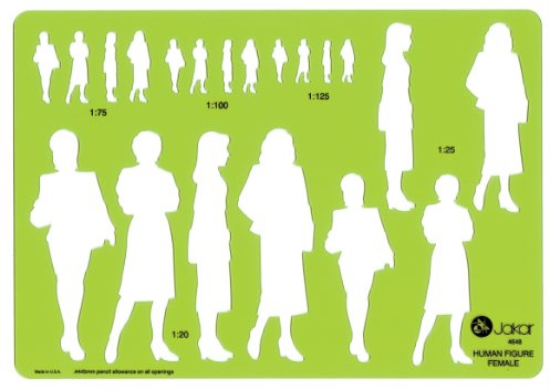 Jakar Female Human Figure Stencil Template Artist Design Drawing Aid Tool 4648