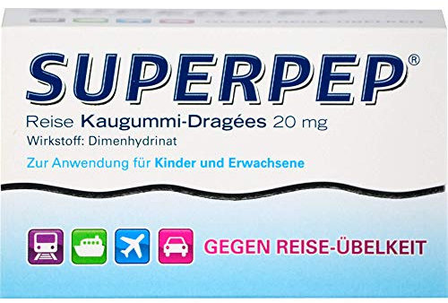 SUPERPEP Reise Kaugummi Dragees 20 mg 20 St
