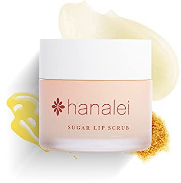 Hanalei Vegan and Cruelty-Free Sugar Lip Scrub - Exfoliator – Made with Hawaiian Cane Sugar, Kukui Oil, and Shea Butter to Exfoliate, Smooth, and Brighten Lips Made in USA (22 g)