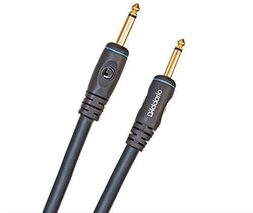 D'Addario PW-S-03 Speaker Cable - Gold Plated Plugs for Optimal Signal Flow - Shielded for Noise Reduction - 1/4 Inch Male to 1/4 Inch Male - Custom Series - 3 Inch/76.2 MM - Straight Ends - 1 Pack
