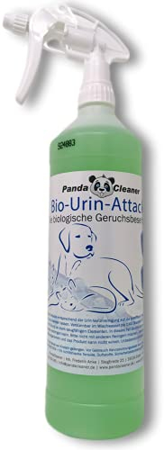 PandaCleaner Bio Urin Attacke gegen Katzenurin Hundeurin & Tiergerüche - Mittel gegen Katzenurin - 1000ml Konzentrat zum Uringeruch entfernen - Mikroorganismen Reiniger