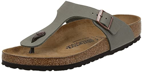 BIRKENSTOCK Classic Gizeh Birko-Flor 43391, Zehentrenner, Braun (Stone 972), 44 EU (9.5 UK)