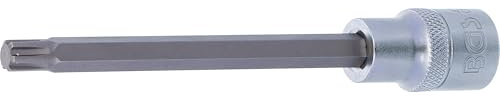 BGS 4173 | Bit-Einsatz | Länge 140 mm | Keil-Profil (für RIBE) M8 | Antrieb Innenvierkant 12,5 mm (1/2) | Chrom-Vanadium-Stahl | verchromt, matt | mit Rändelung