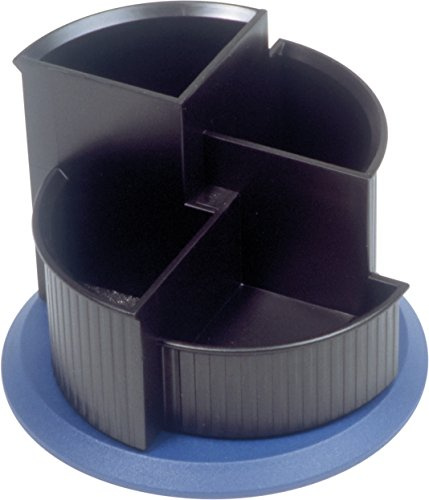 helit H6390593 - Multiköcher Linear, 4 Fächer, mit Drehteller, schwarz / blau