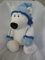 Sweety Toys Eisbär Elmaar 50 cm blau mit Mütze und Handschuhe